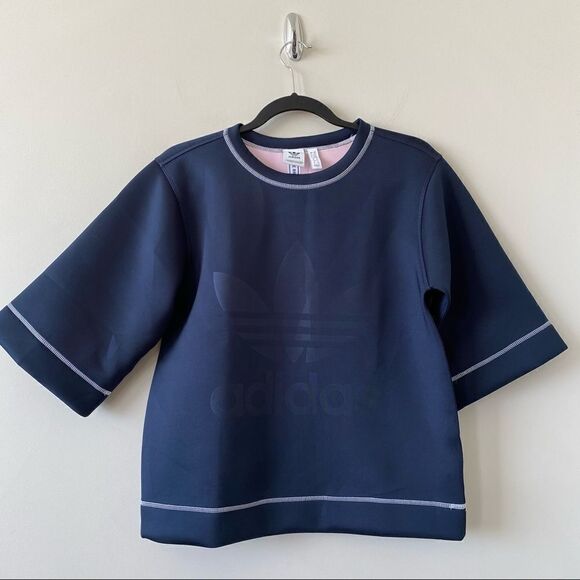 ADIDAS oRIGINALS-Dark navy trefoil sweatshirt - Picture 3 of 8